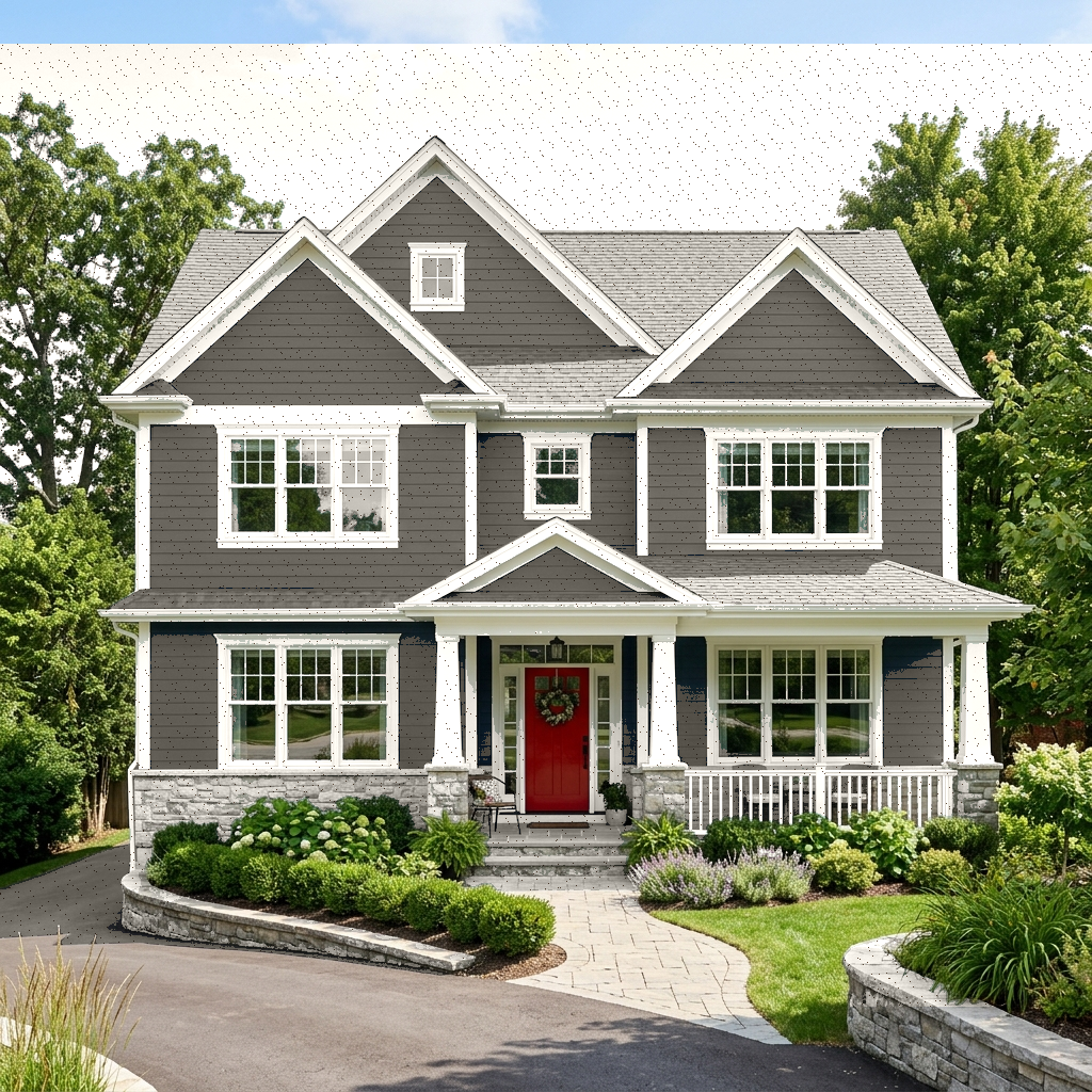 Modern house before painting renovation